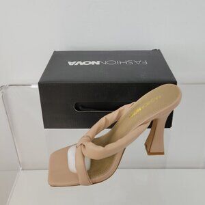 Fashion Nova Square Heel Knot  Front Heels